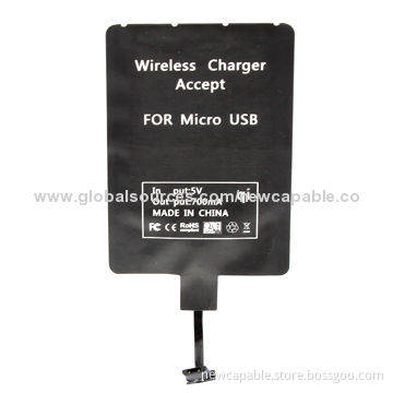 Wireless Charger/Receiver for All Phones with Micro Pin, Sized 90*34*1.3mm